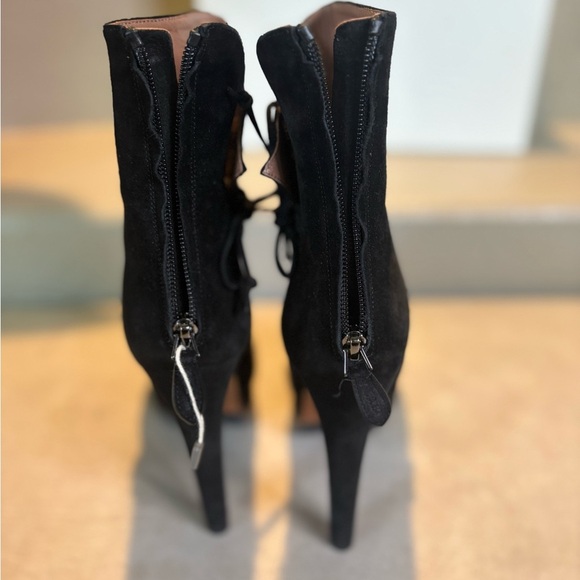 New- Azzedine Alaïa Lace-Up Suede Leather Platform Ankle Boots.Size: 37.5 - Picture 7 of 11